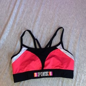 Victoria’s Secret pink and black bra